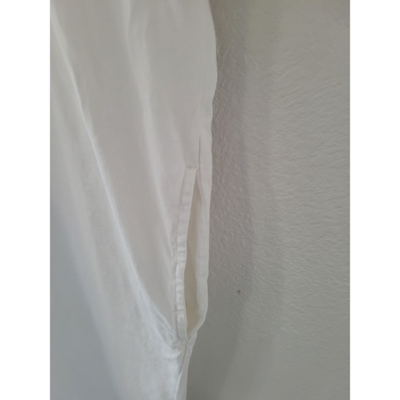 Treasure & Bond White Oversized Tunic T Shirt Dress Side Slits S Pockets #14 - Picture 5 of 6
